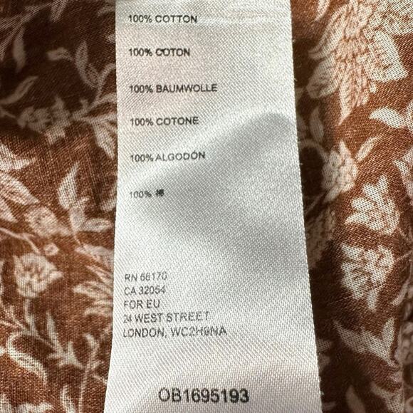 Free People Bohemian Retro 70s Border Batik Button Down Kimono Shirt Medium - Picture 9 of 13